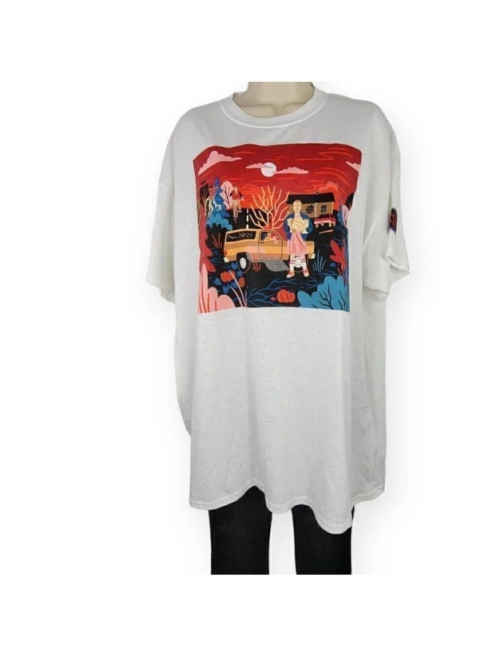 Stranger Things White Graphics T-Shirt Adult XL